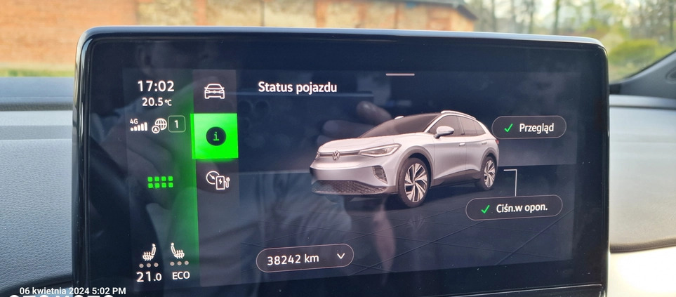 Volkswagen ID.4 cena 139900 przebieg: 38200, rok produkcji 2021 z Łask małe 436